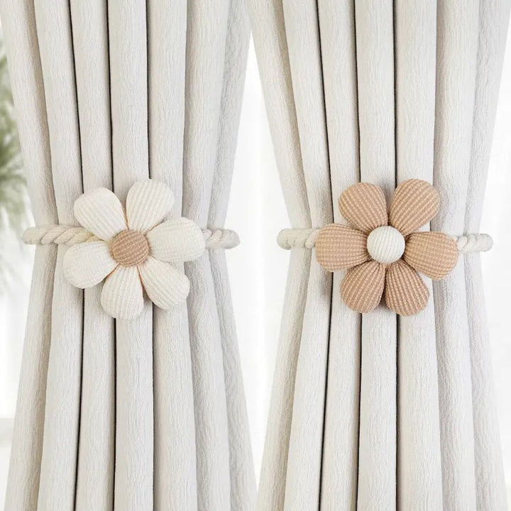 Magnetische Blumen-Gardinenraffhalter, 2er-Set
