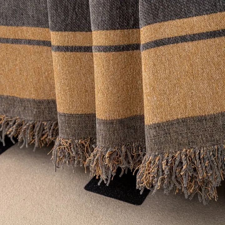 Chenille-Sofawurf mit Tigermuster, wendbar
