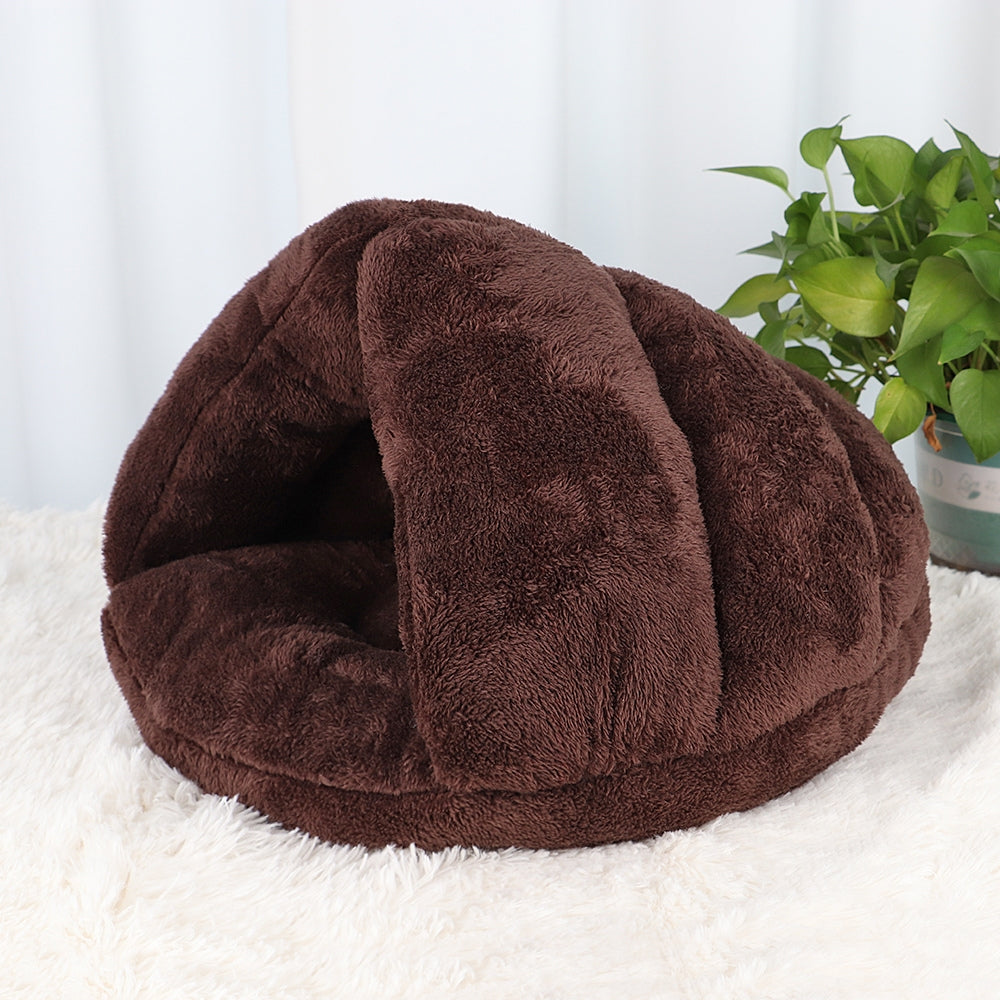 Iglu-Kuschelbett aus Fleece für Haustiere