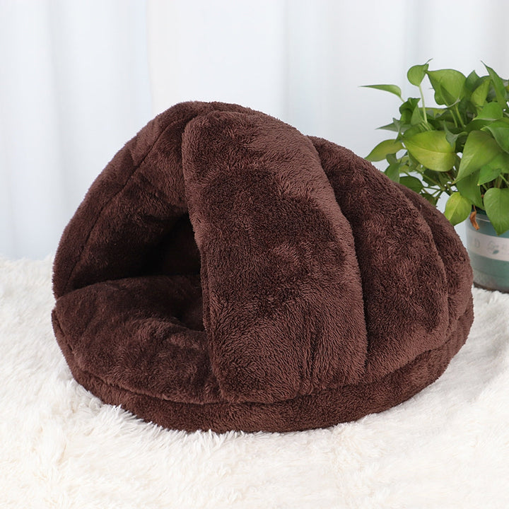 Iglu-Kuschelbett aus Fleece für Haustiere
