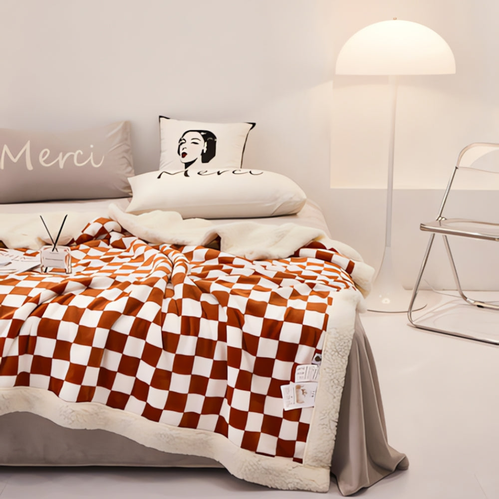 Decke mit Schachbrettmuster