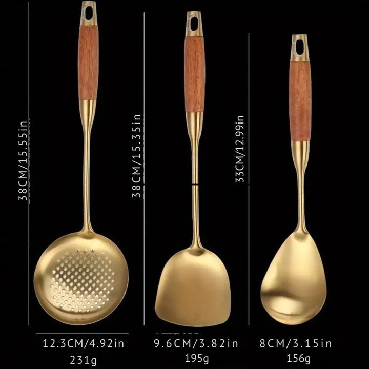 Goldene Küchenutensilien, 6er-Set