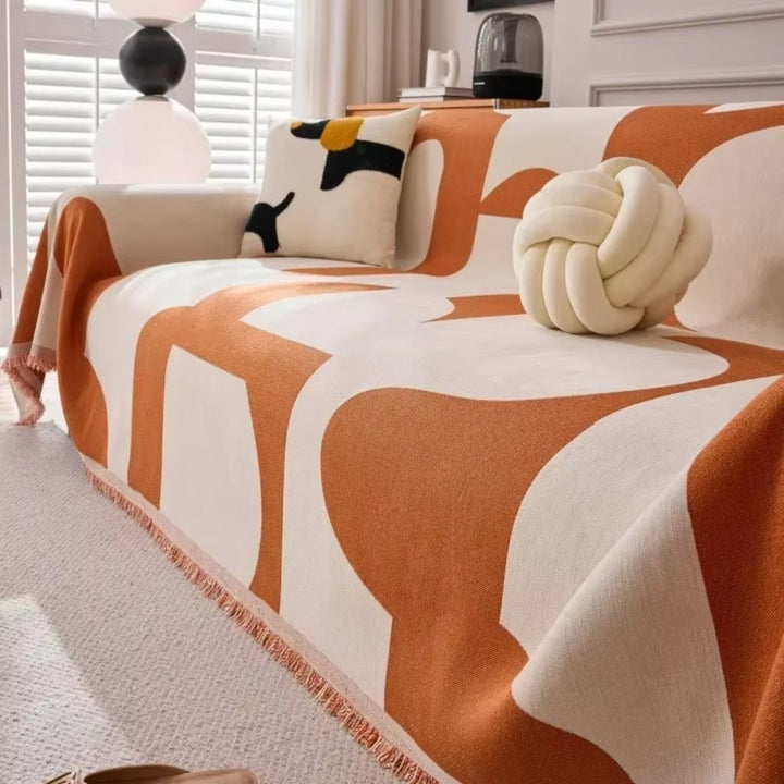 Boho-Jacquard-Sofadecke aus Chenille