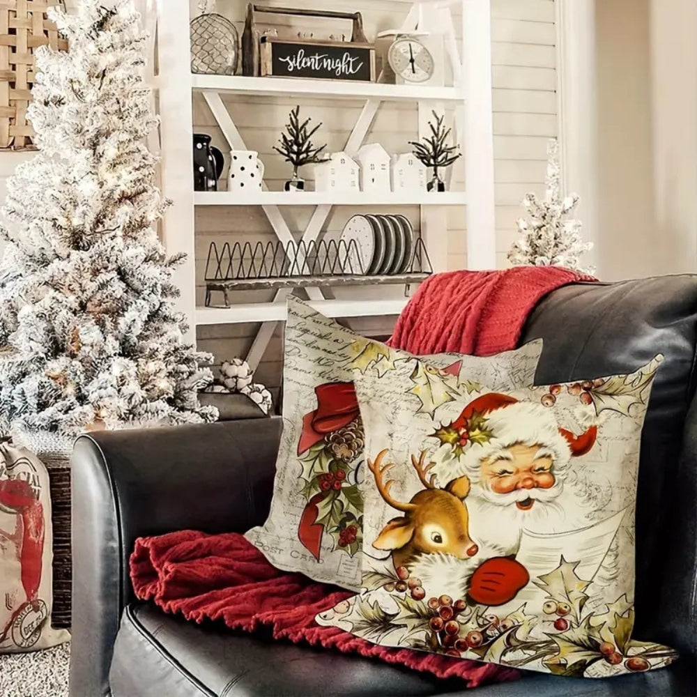 Weihnachts-Kissenbezug im Landhausstil