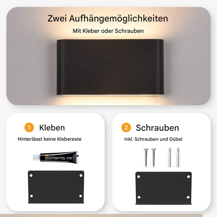 Noiralux™ | Kabellose LED-Wandleuchte