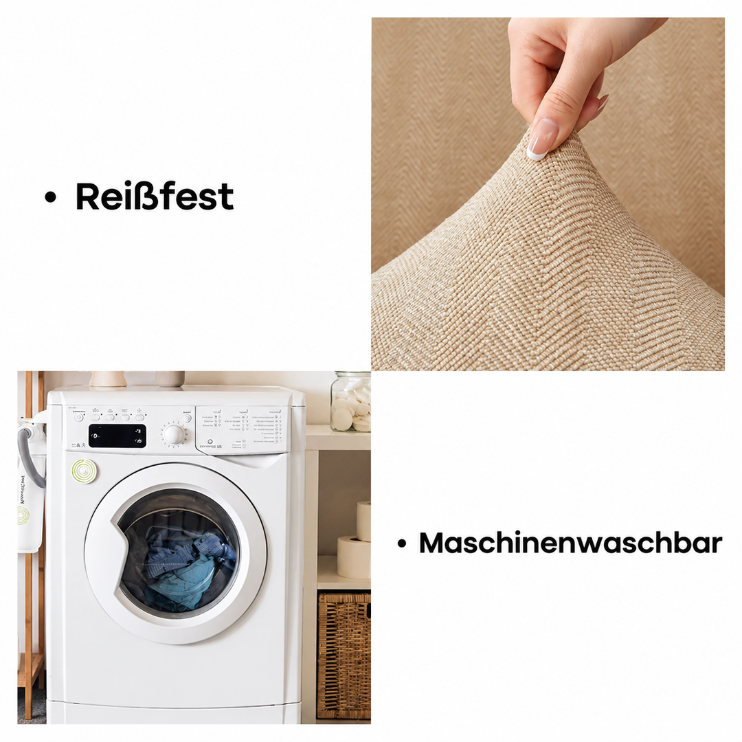 Elastischer Chenille-Bezug für Relaxsofas mit Fischgrätmuster