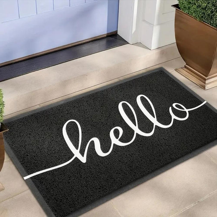 Fußmatte mit Aufschrift Hello