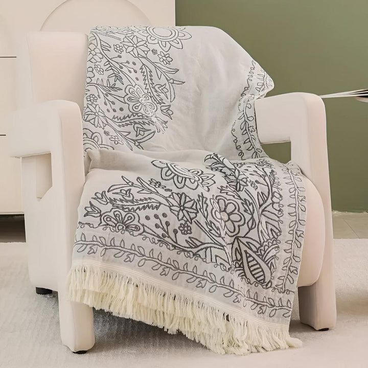 Wendbare skandinavische Jacquard-Baumwolldecke