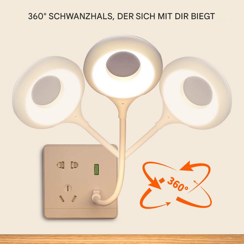 Sprachgesteuerte USB LED Lampe – High-Tech Schreibtischlampe mit Ringlicht & flexiblem Arm