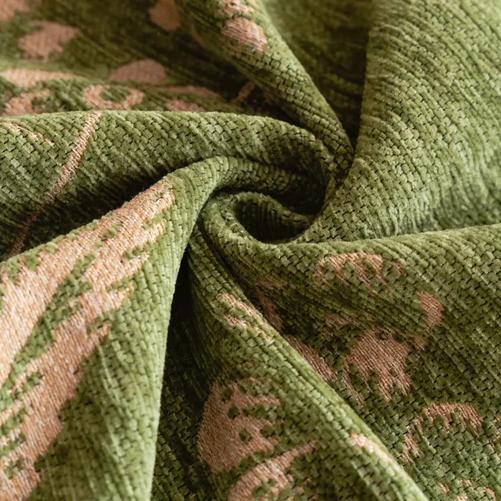 Sofaüberwurf aus Chenille mit botanischem Blumenmuster
