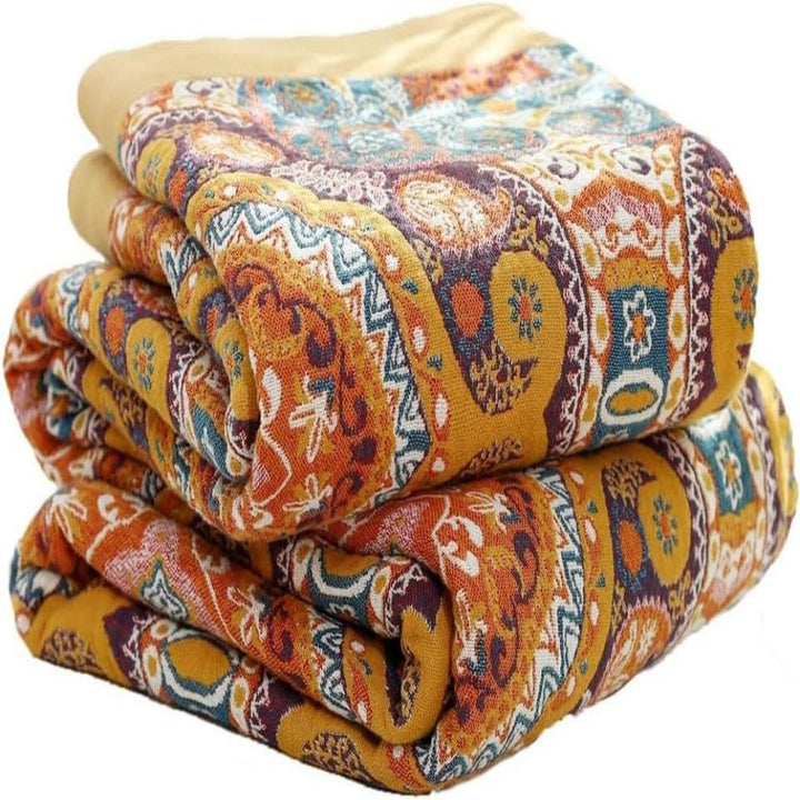 Kühlende Boho-Wendedecke für den Sommer