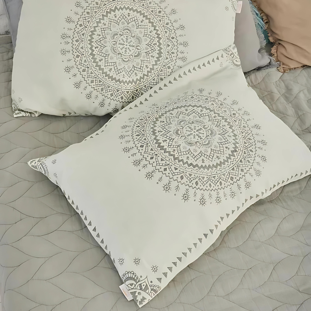 Musselin-Kissenbezüge, Mandala, 2er-Set