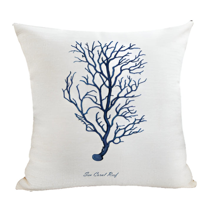 Bestickter Kissenbezug mit maritimen Motiven 45 x 45 cm
