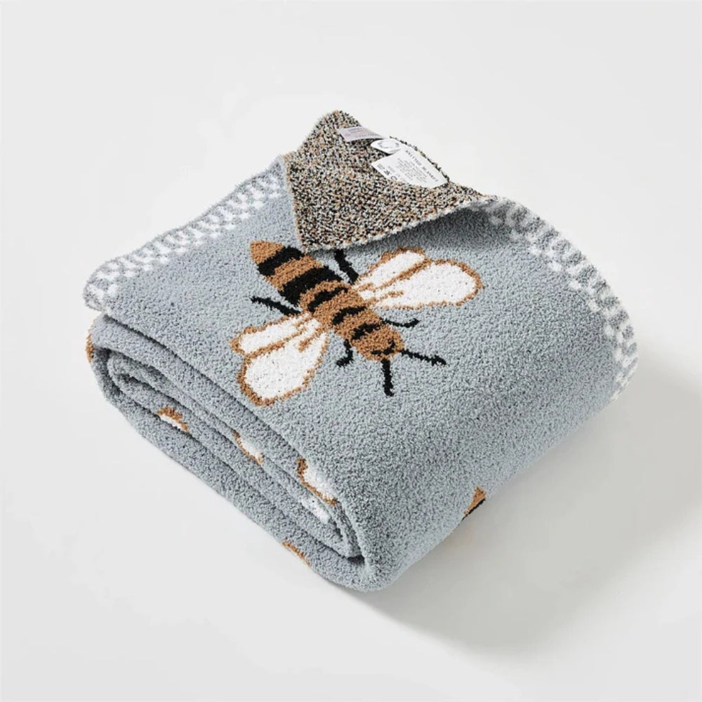 Wohndecke mit Bienenmuster 130 x 160 cm
