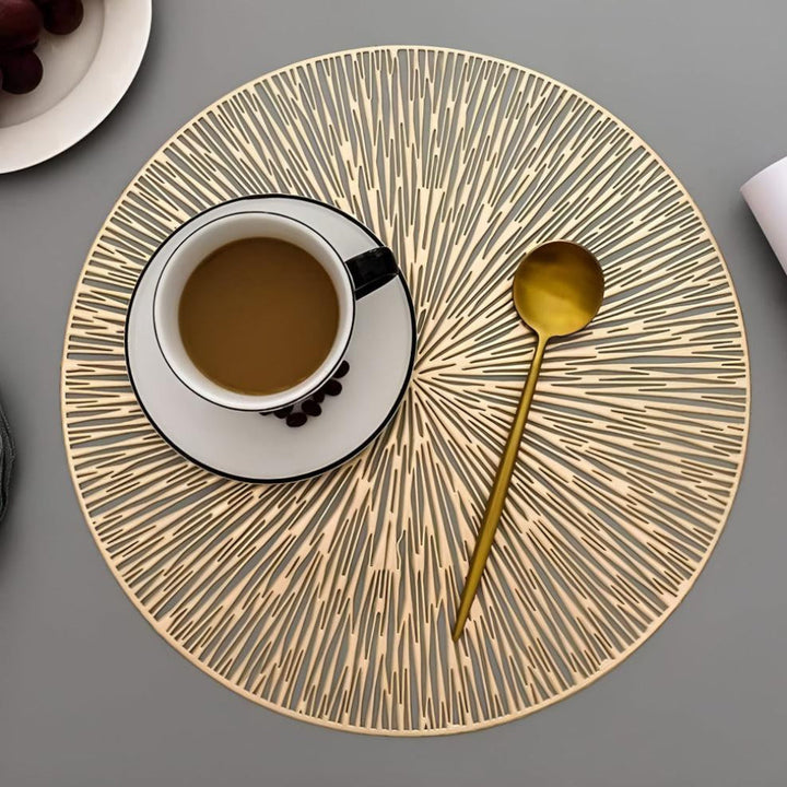 Tischset aus PVC mit Metallic-Muster