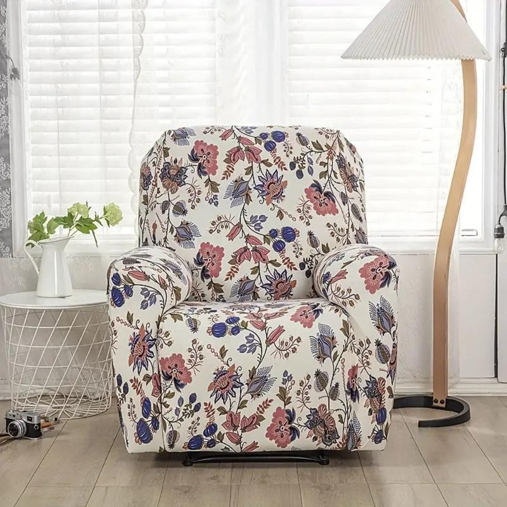 Sesselbezug mit Blumen oder Ornamenten