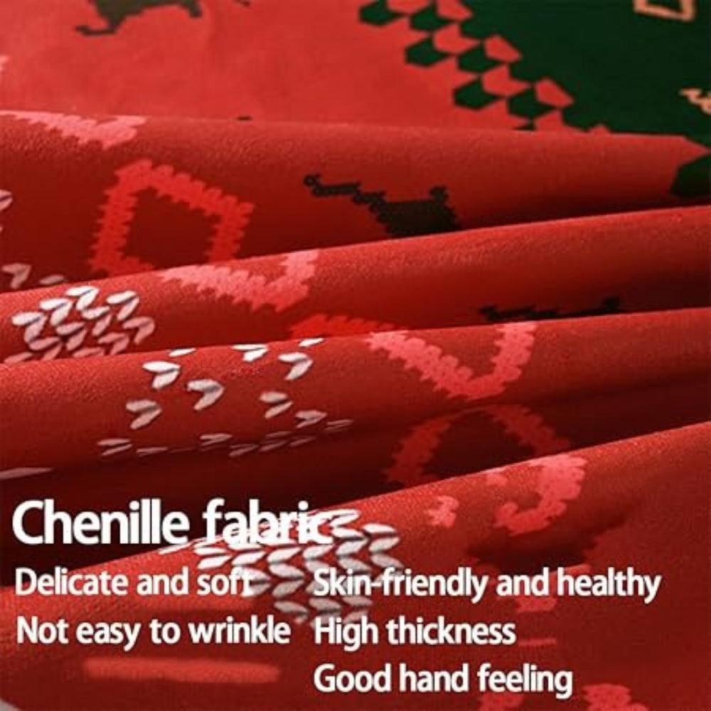 Weihnachtstischdecke aus Chenille