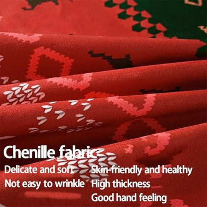 Weihnachtstischdecke aus Chenille