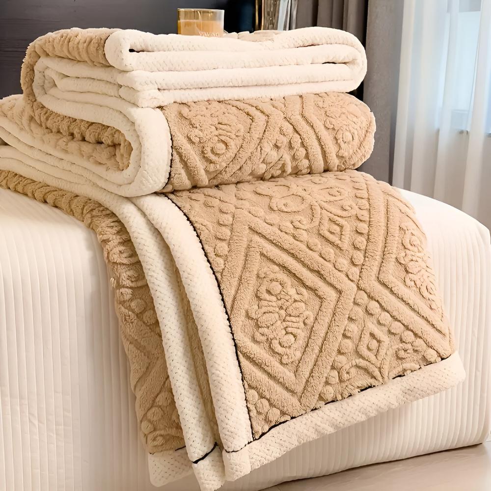 Samt-Sherpa-Decke mit Mandala