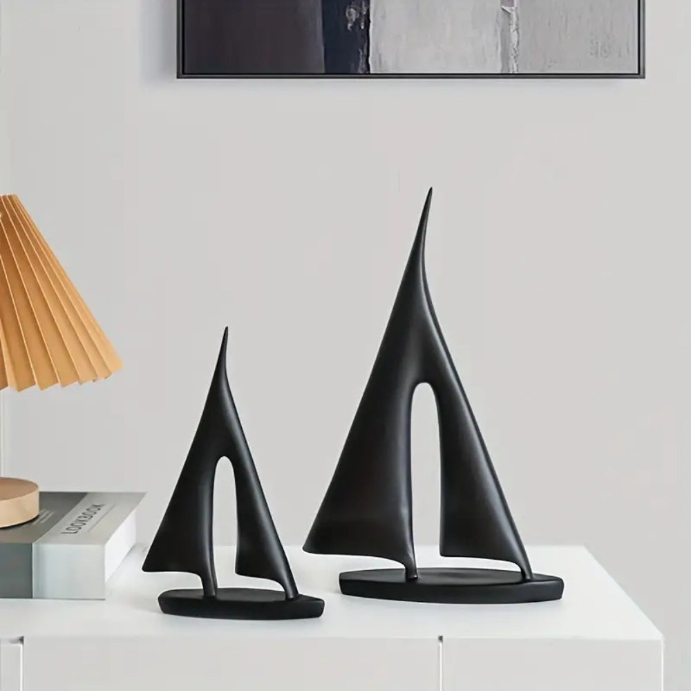 Dekoobjekt Segelboot, 2er-Set