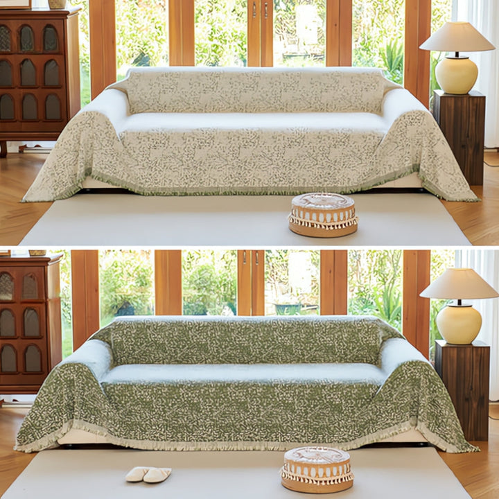 Wendbarer, gesprenkelter Boho-Sofaüberwurf