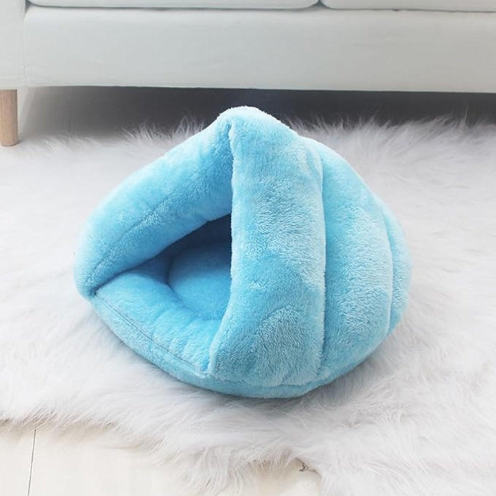 Iglu-Kuschelbett aus Fleece für Haustiere