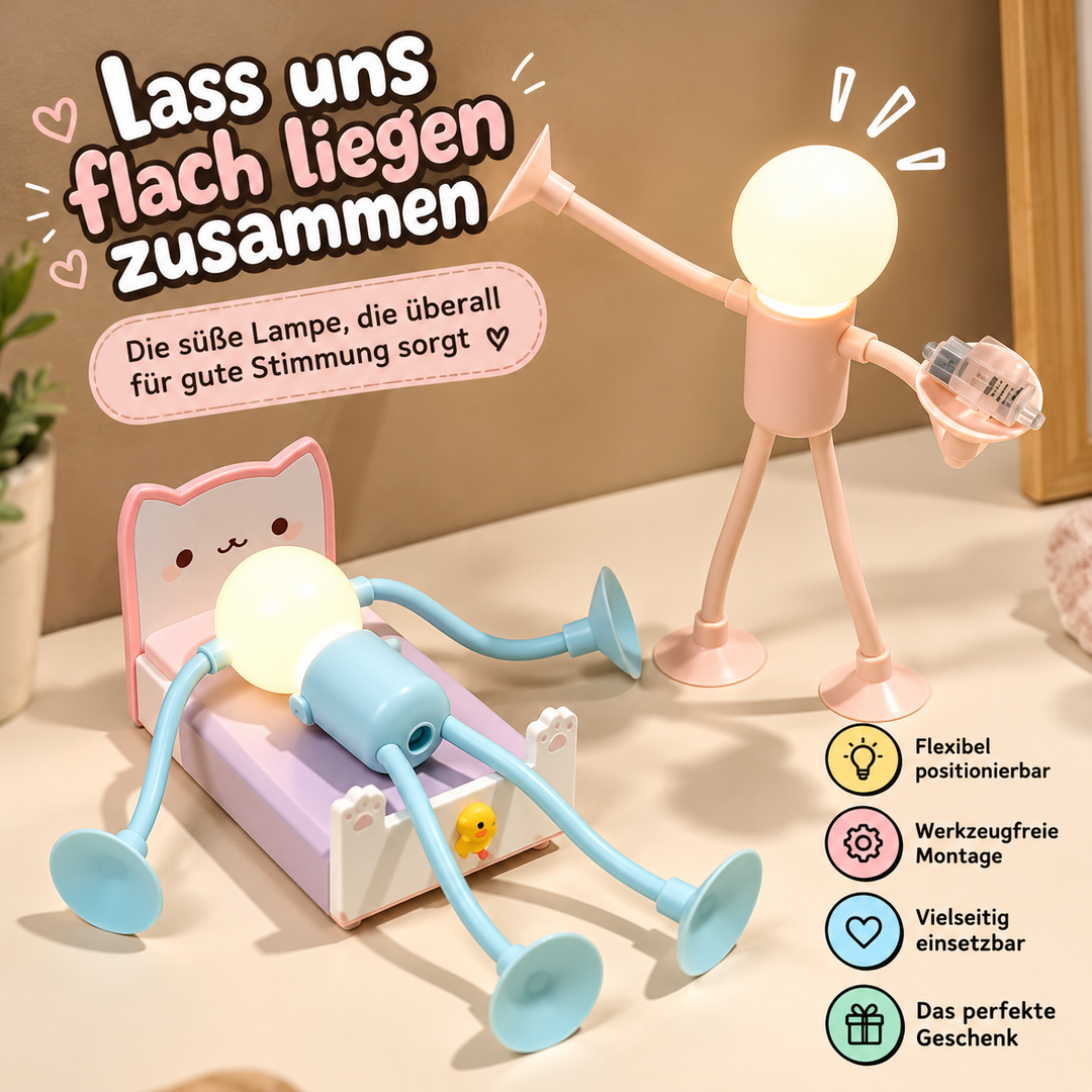 BendyBuddy™ | Flexible LED-Lampe mit Saugnäpfen – Kreatives Licht, das sich überall anpasst