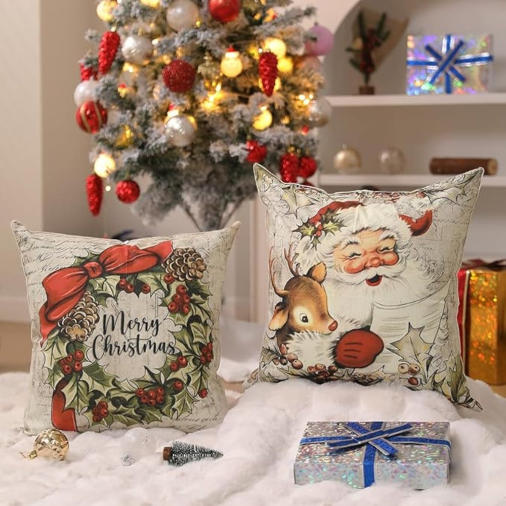 Weihnachts-Kissenbezug im Landhausstil
