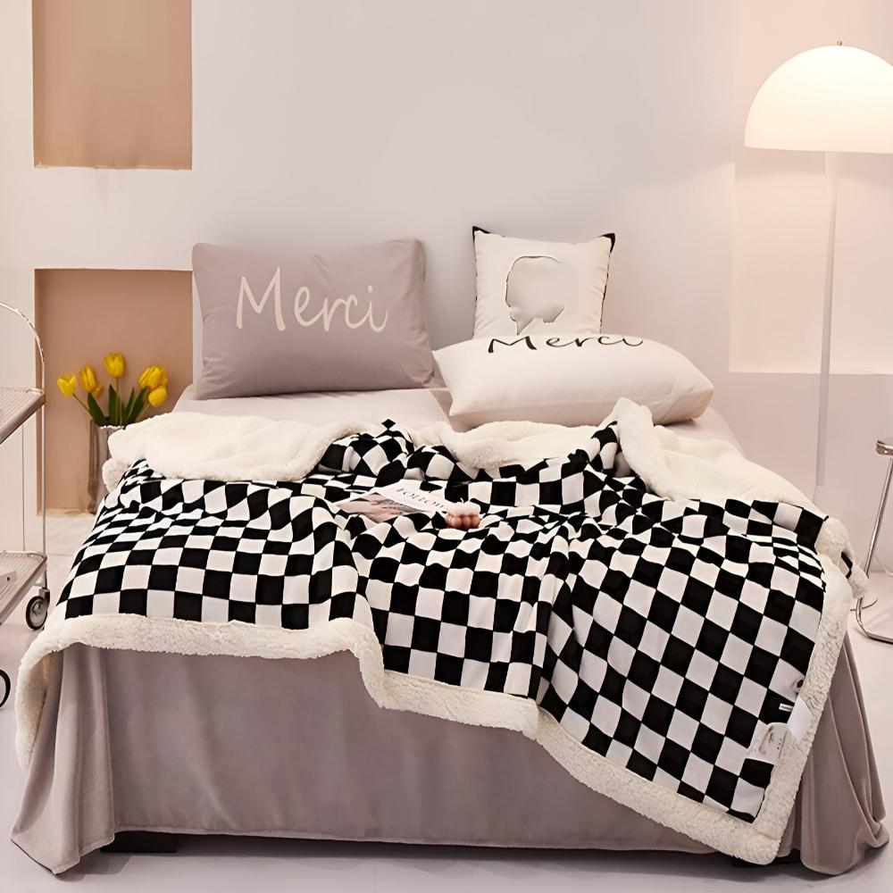 Decke mit Schachbrettmuster