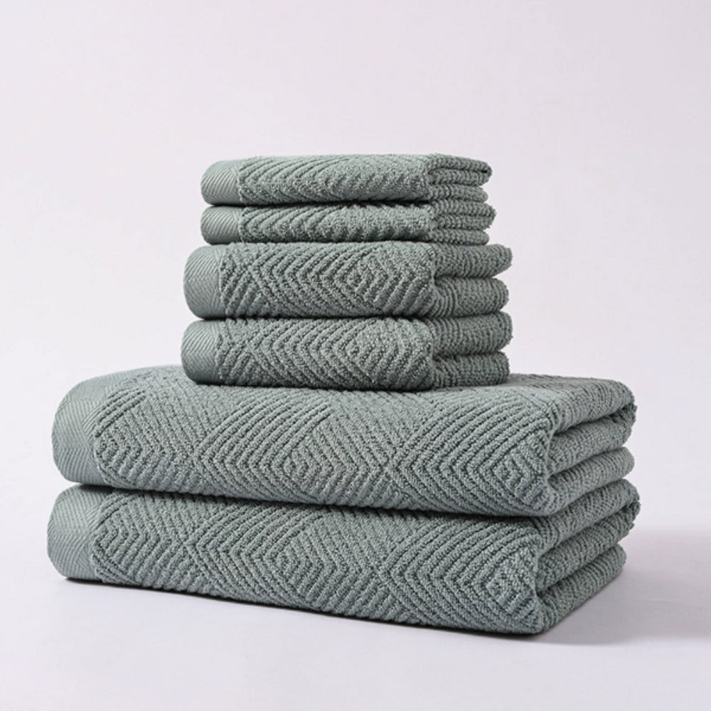 Set aus 6 Baumwollhandtüchern