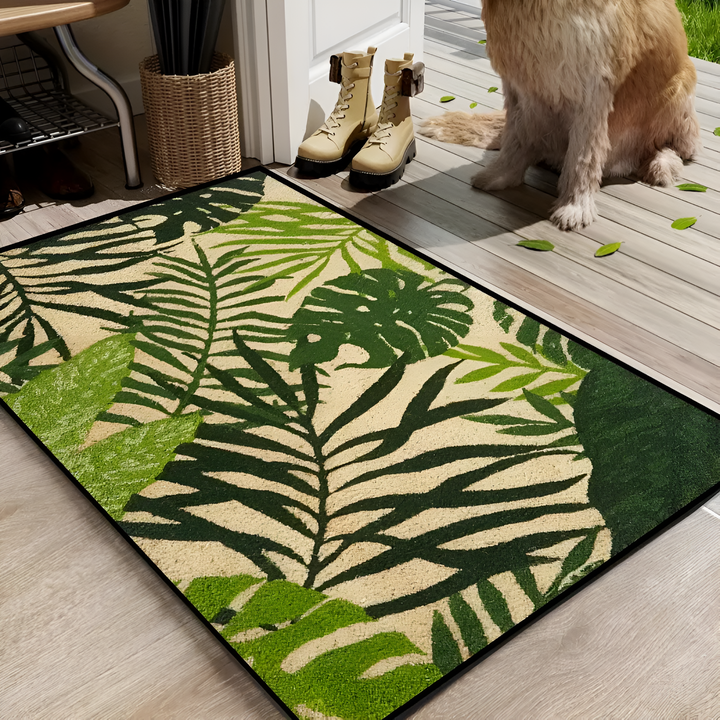 Fußmatte mit Monstera-Blättern