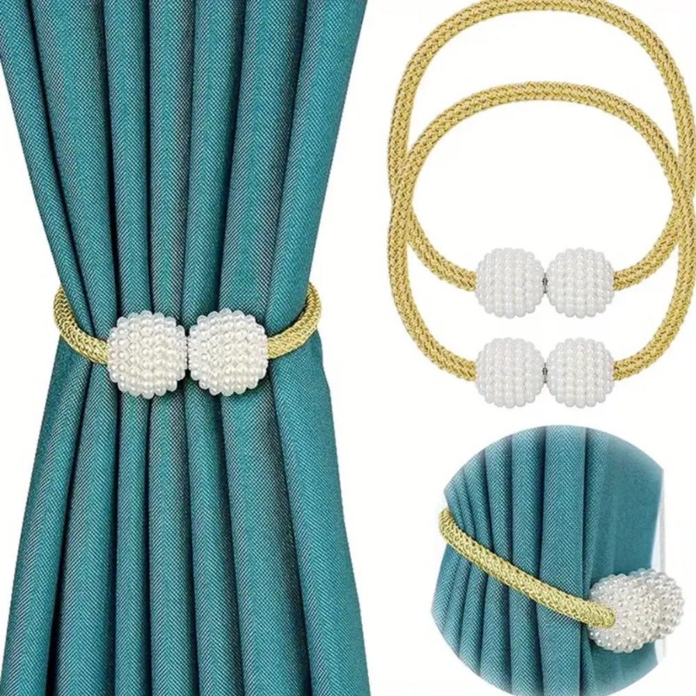 Magnetische Raffhalter mit Schmuckperlen, 2er-Set