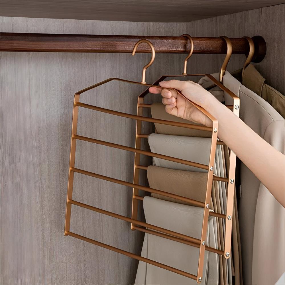 Mehrfach-Kleiderbügel aus Aluminium für fünf Teile