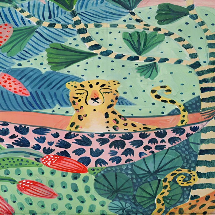 Duschvorhang mit Gepardenmuster 180 x 180 cm