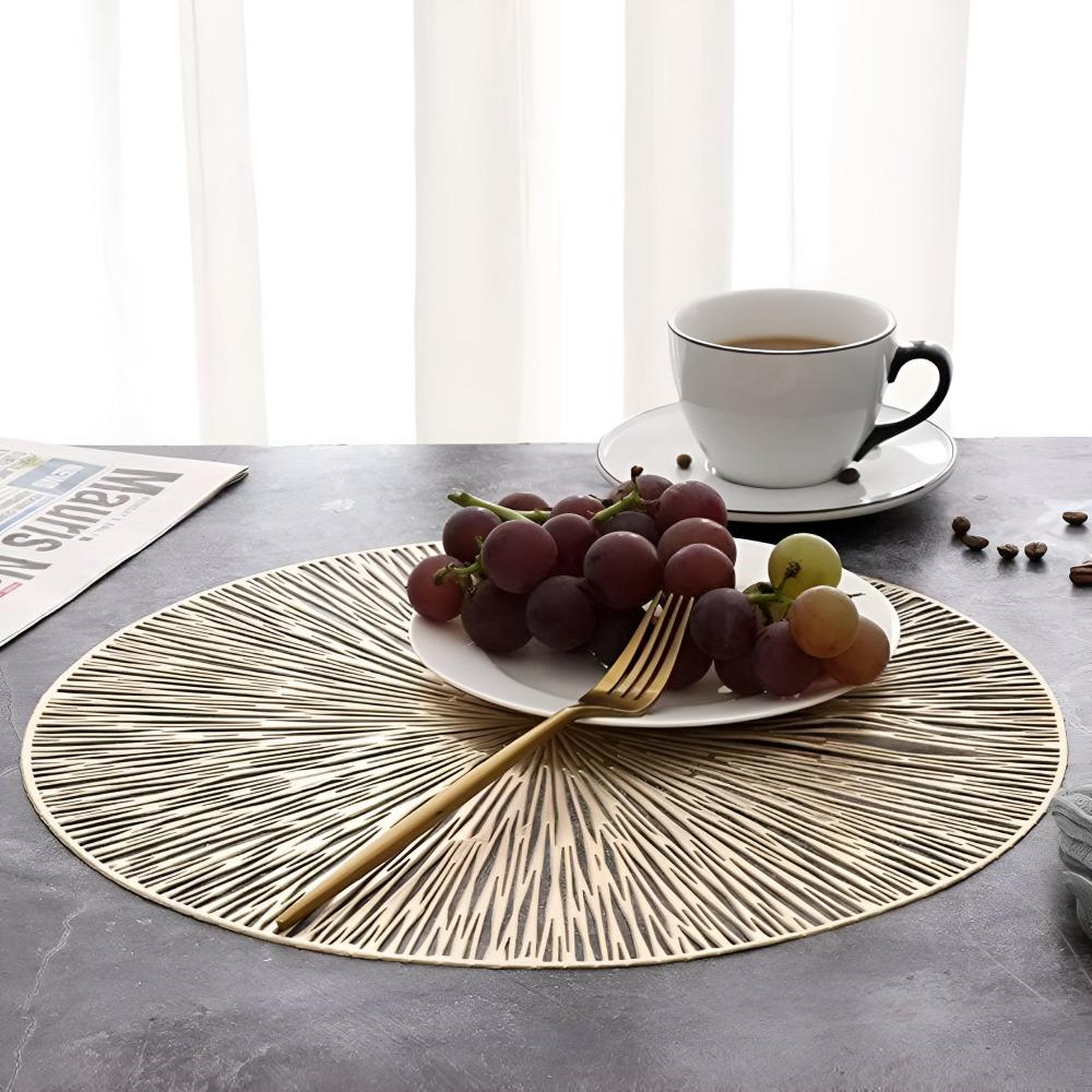 Tischset aus PVC mit Metallic-Muster