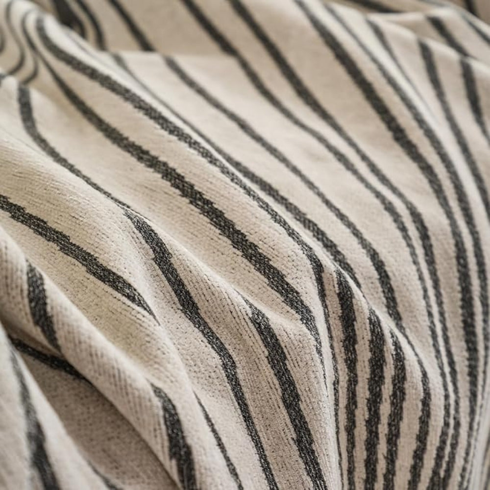 Chenille-Sofawurf mit Wellen und Quasten
