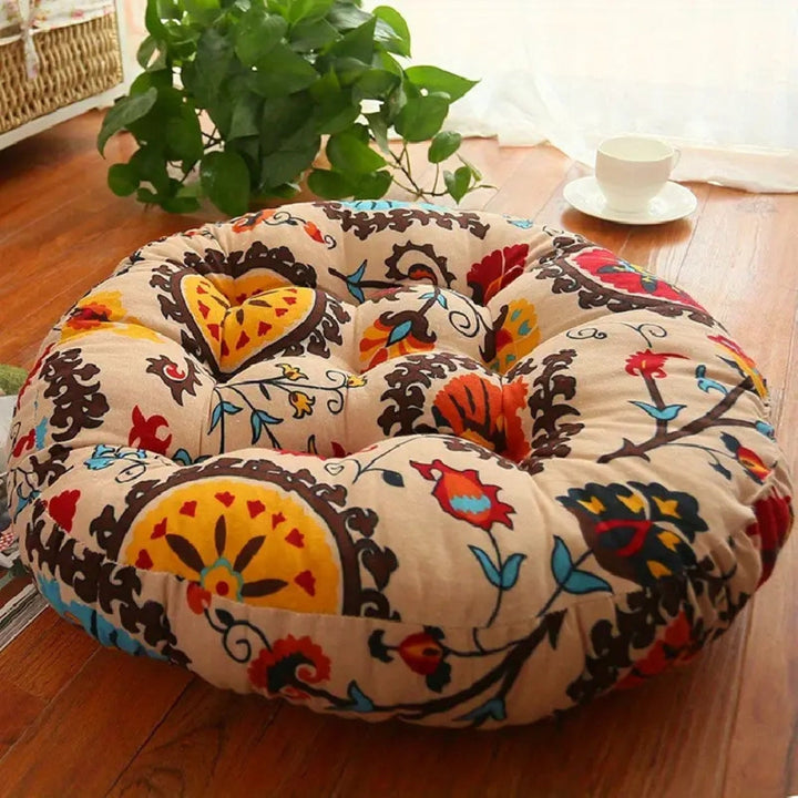 Rundes Boho-Bodenkissen 45 cm