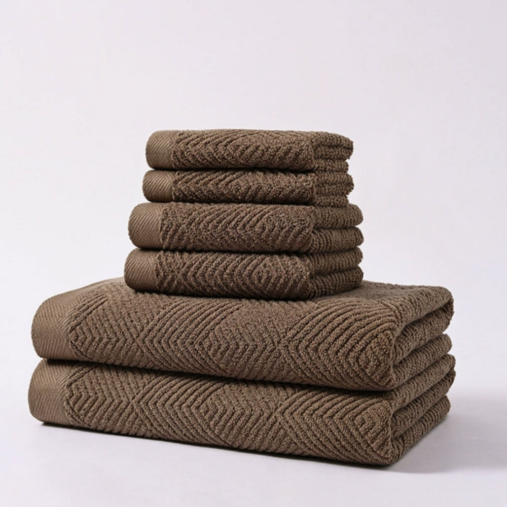 Set aus 6 Baumwollhandtüchern