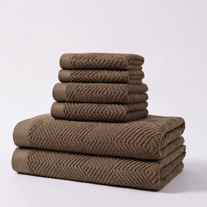 Set aus 6 Baumwollhandtüchern