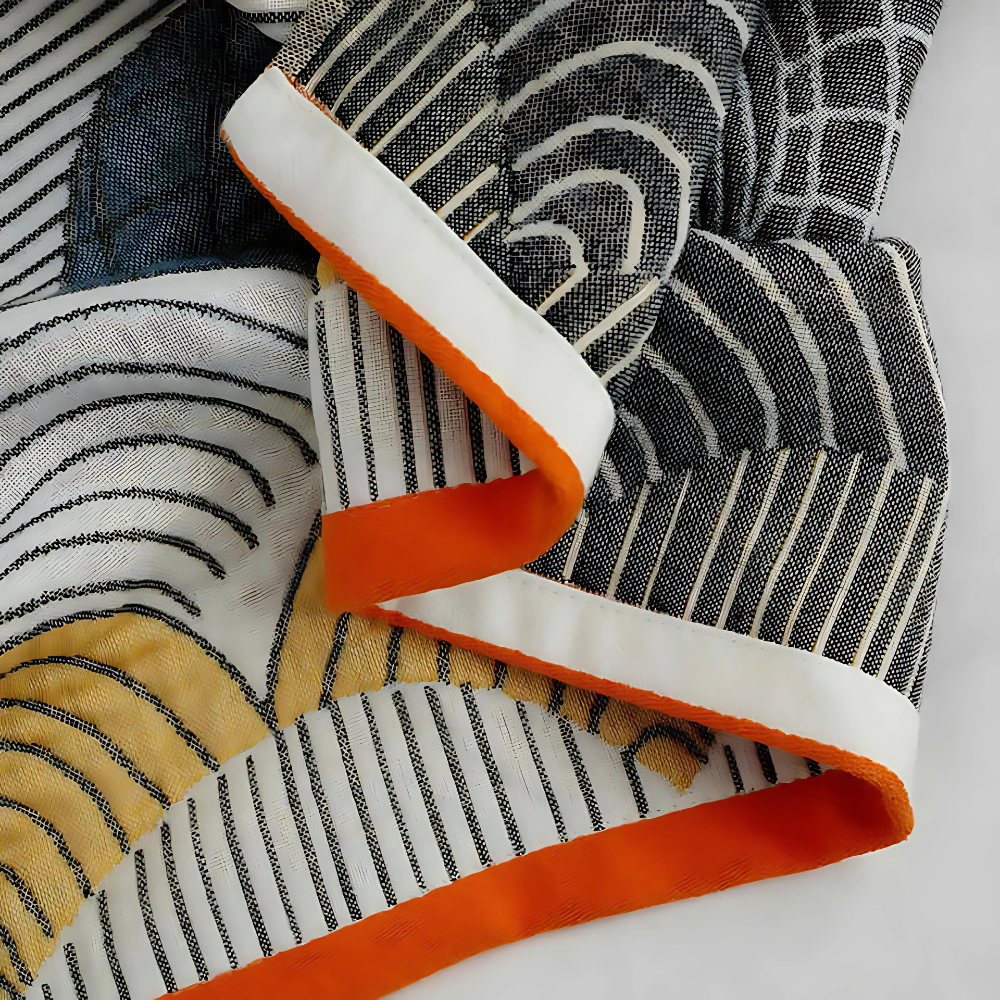 Badetuch aus Baumwolle mit gewebtem Muschelmotiv 70 x 140 cm