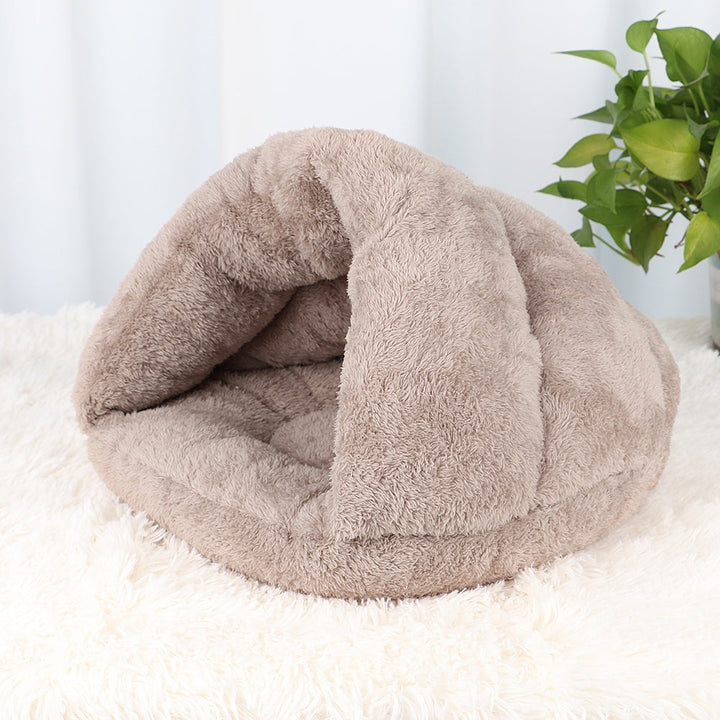 Iglu-Kuschelbett aus Fleece für Haustiere