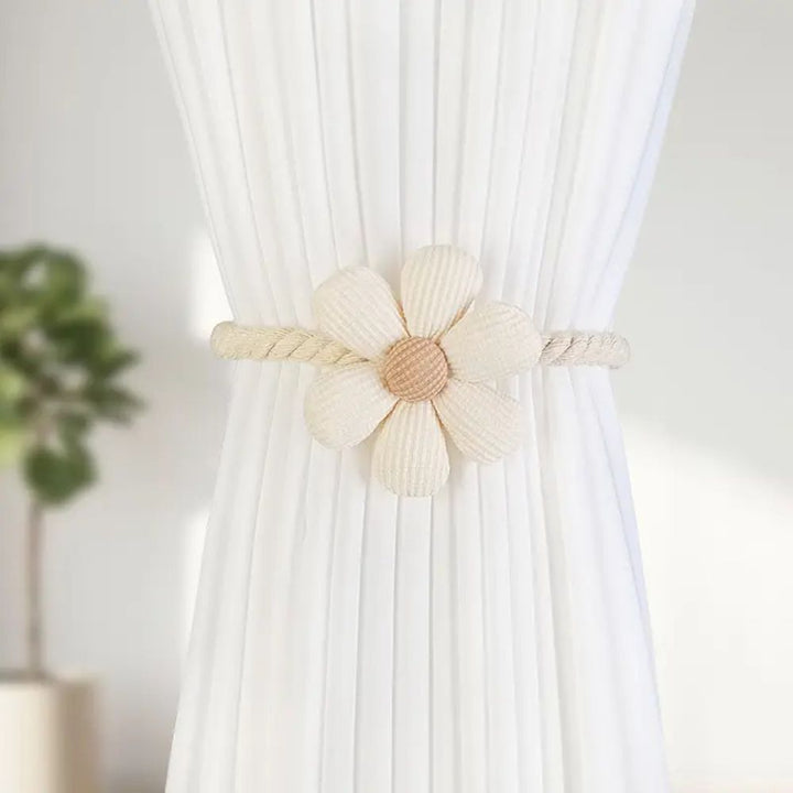 Magnetische Blumen-Gardinenraffhalter, 2er-Set