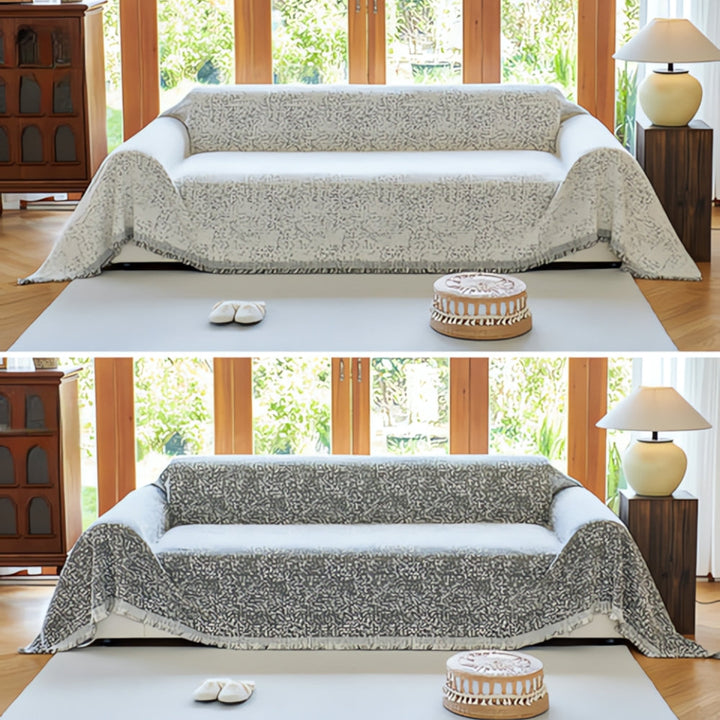 Wendbarer, gesprenkelter Boho-Sofaüberwurf