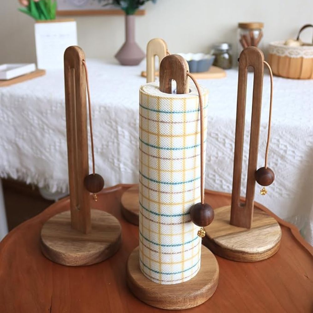 Küchenrollenhalter aus Akazienholz