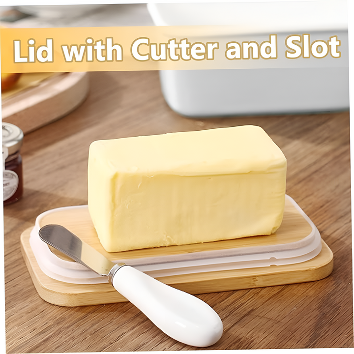 Butterdose mit integriertem Butterschneider