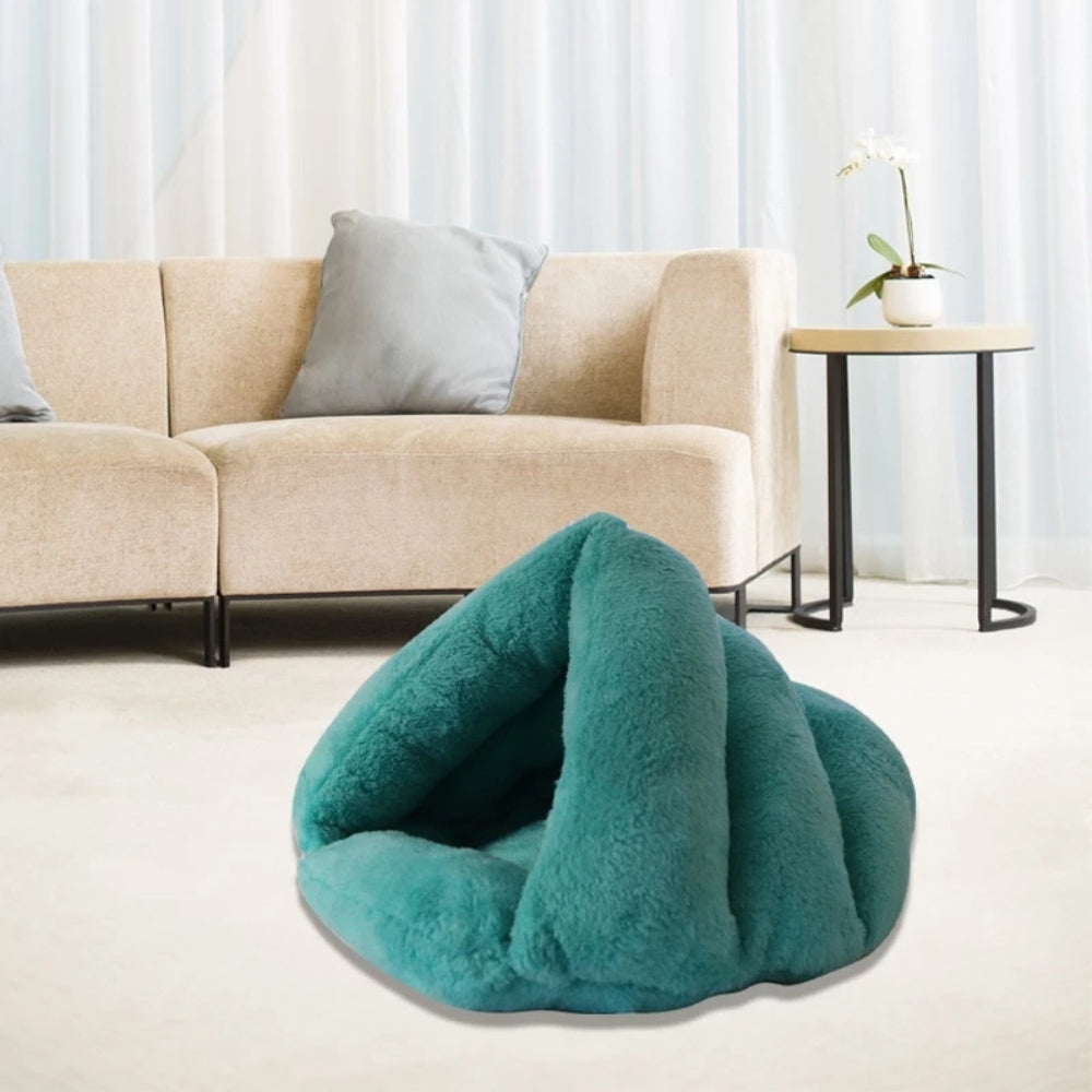 Iglu-Kuschelbett aus Fleece für Haustiere