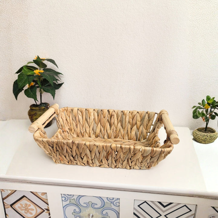 Geflochtener Boho-Aufbewahrungskorb 33 x 20 cm