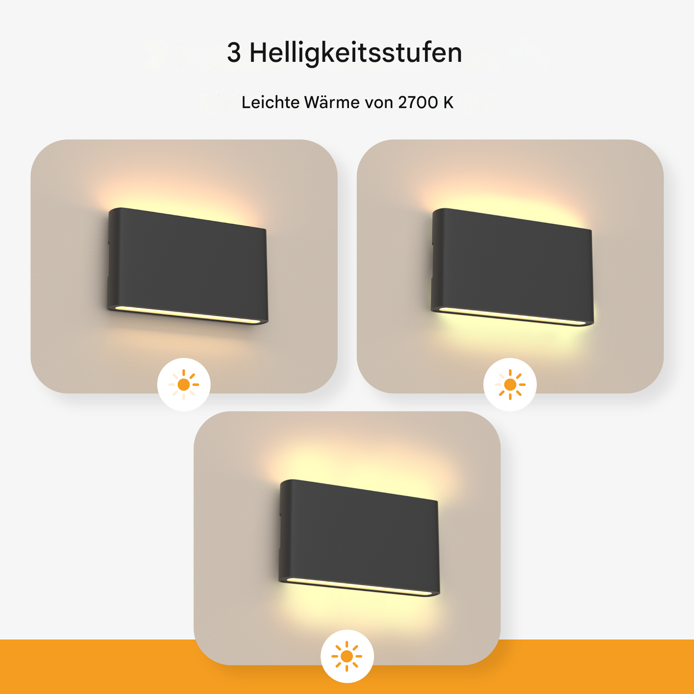 Kabellose LED Wandleuchte Innen – Dimmbar – Mit Fernbedienung – USB Aufladbar – 2700K Warmweiß – Schwarz Aluminium