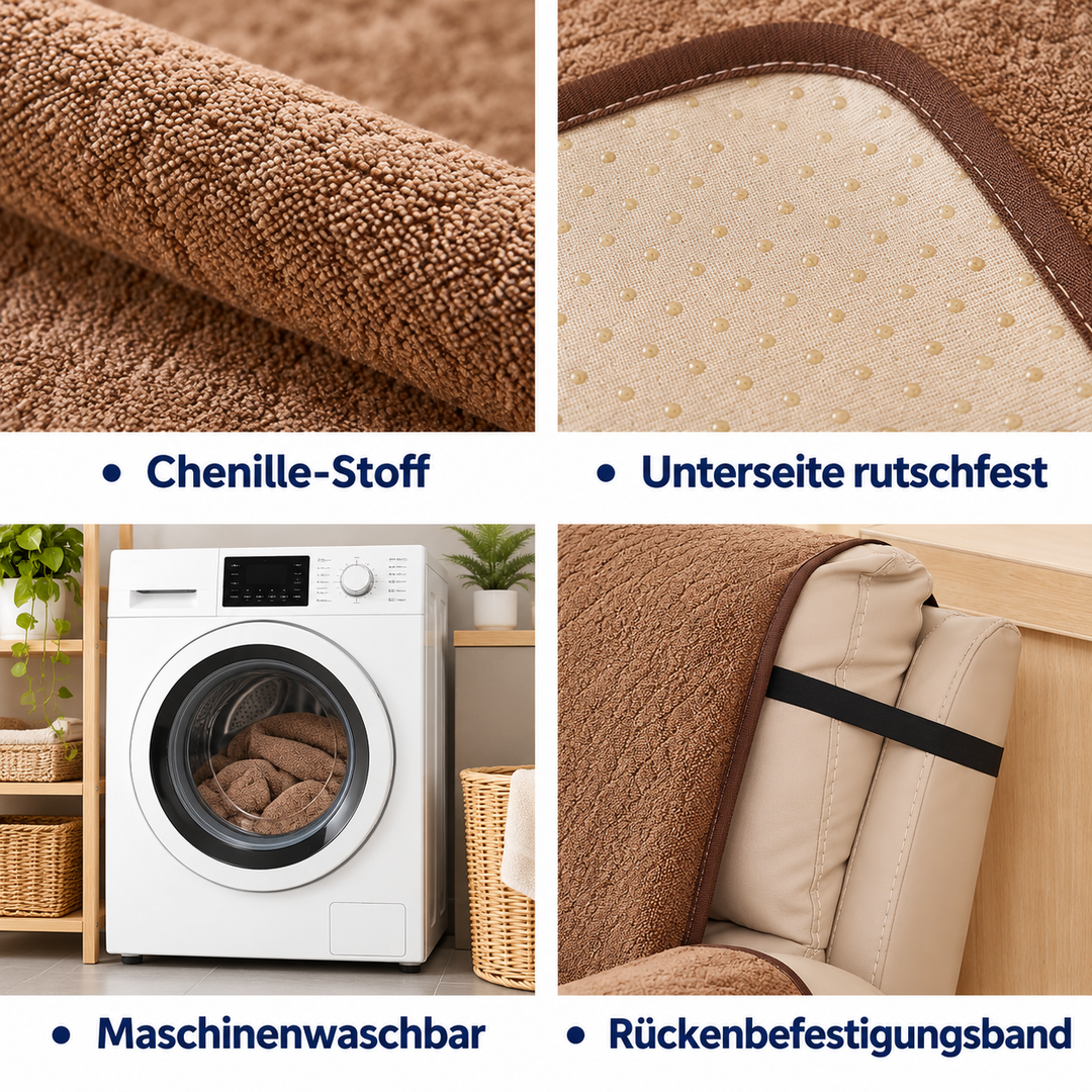 Chenille-Sofabezug mit diagonalem Muster – kratzfest