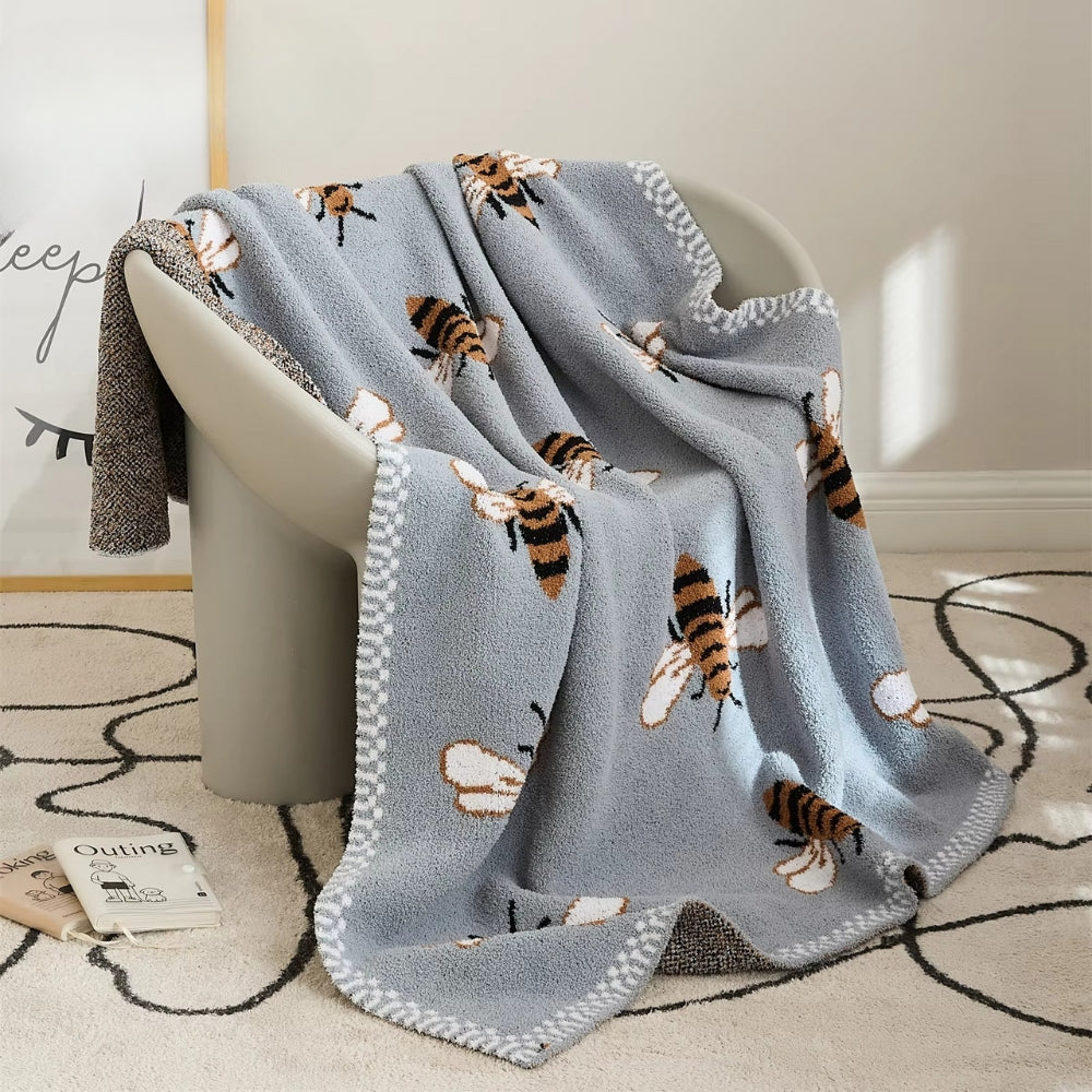 Wohndecke mit Bienenmuster 130 x 160 cm